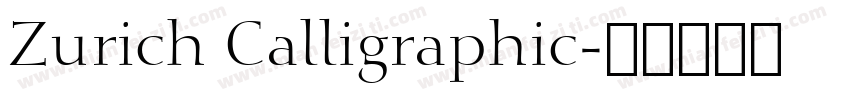 Zurich Calligraphic字体转换